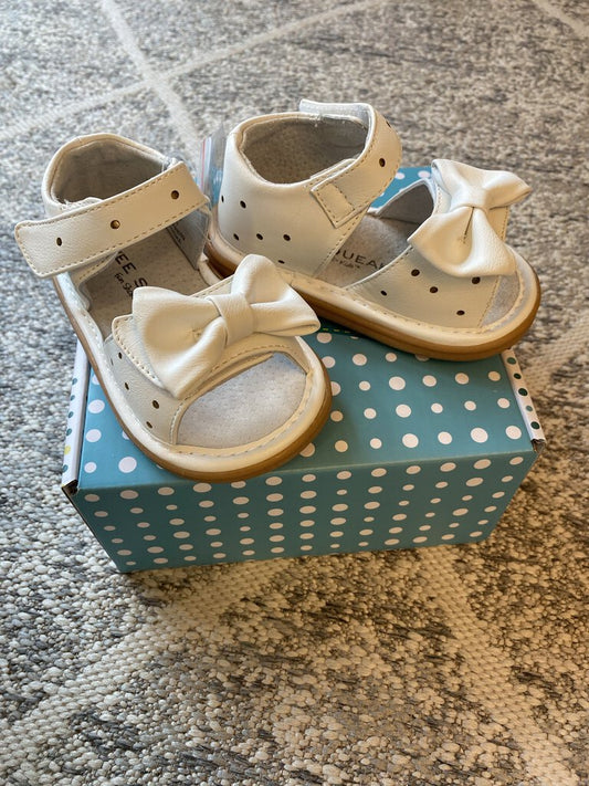 Wee Squeak Stella White With Gold Sandal